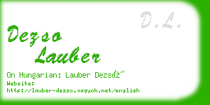 dezso lauber business card